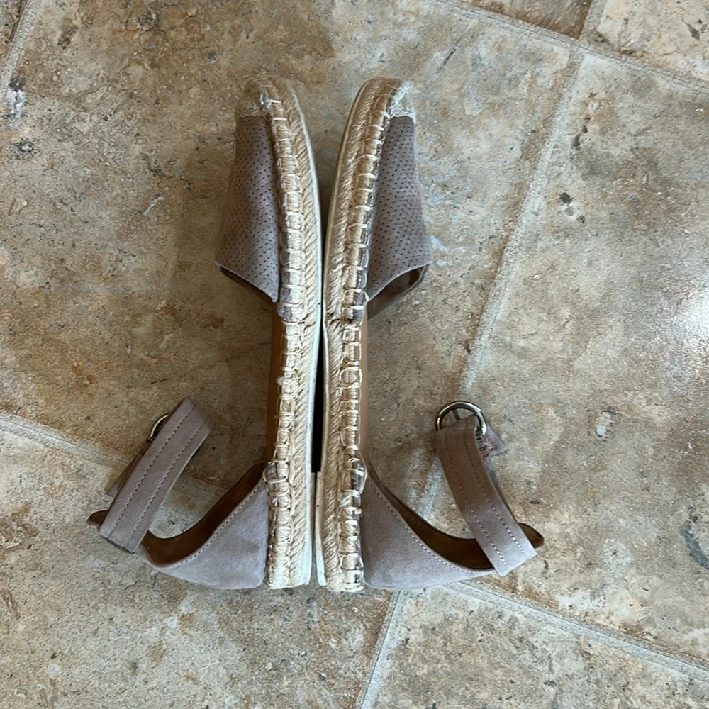 A New Day Tan Espadrille Sandals with Ankle Strap